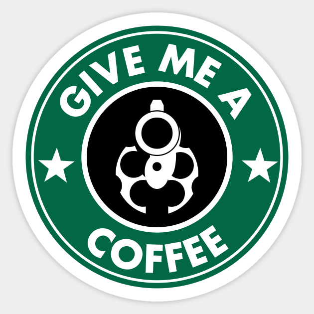 Give me a coffee Sticker by MUF.Artist